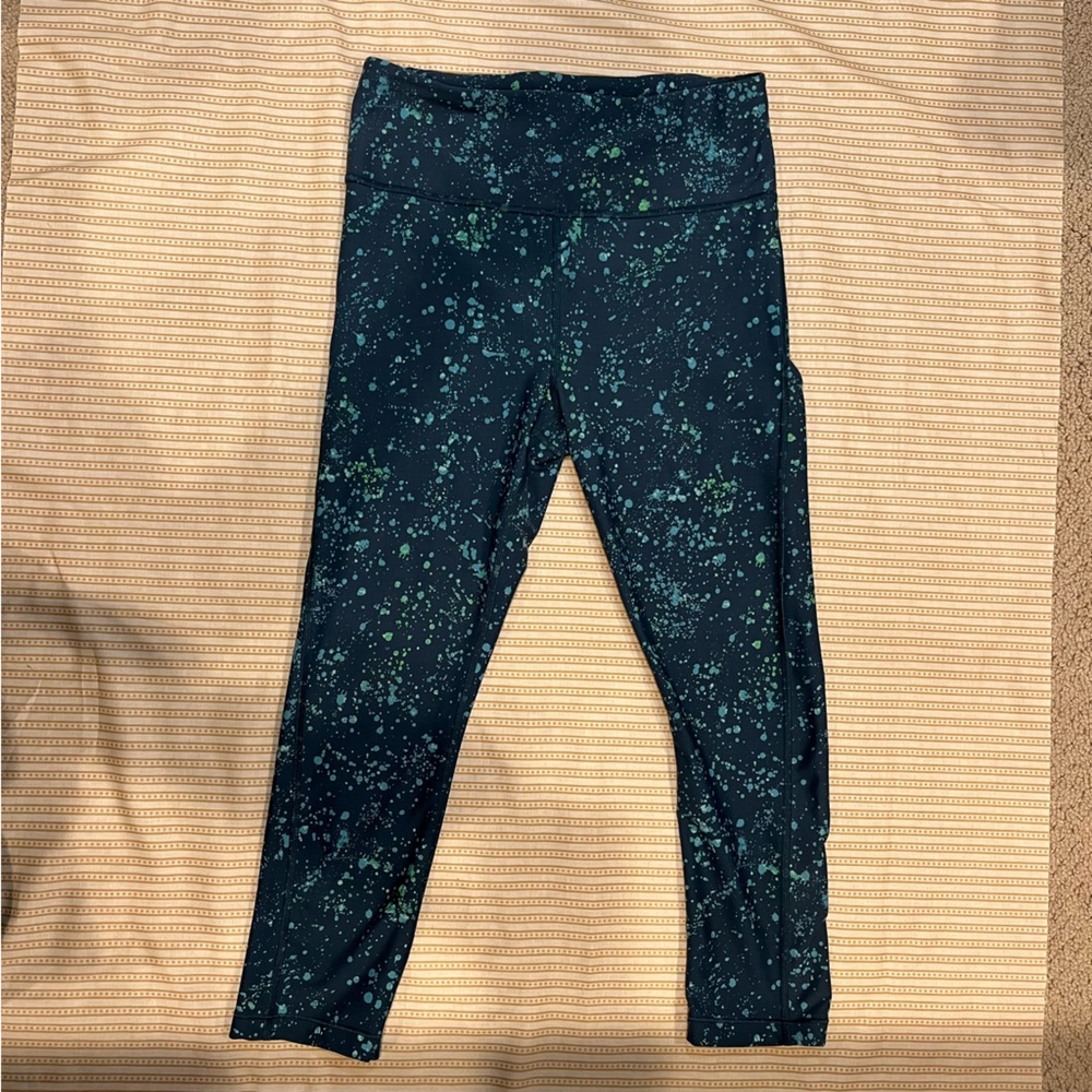 Athleta capri leggings ultimate stash rocket splat S small running yoga active